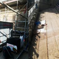 Trabajos de la última fase de restauración de las cubiertas de la Catedral de Santiago de Compostela